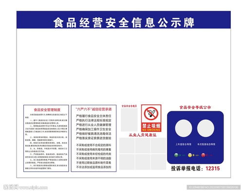 食品经营安全信息公示牌设计图 标志图标